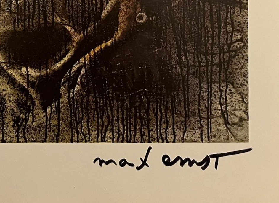 Max Ernst Hand-Signed Original Print With COA and +$3,500 USD Appraisal - image 4 of 4