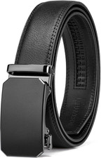Mens Belt Leather Ratchet Belt for Men Dress and Casual with Adjustable Buckle,