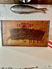 VTG 1887 Berghoff Brewing Corp Wooden Beer Crate Ft. Wayne, IN 24-12oz Bottles