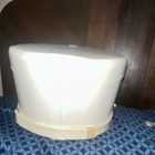 White Shako-Style Marching Band Hat, Silver Eagle Emblem Chin Cord, Size S — photo 3