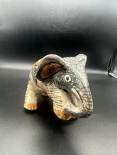 TONALA ELEPHANT FLORAL MEXICO POTTERY  Tonalea Signed SG Handmade