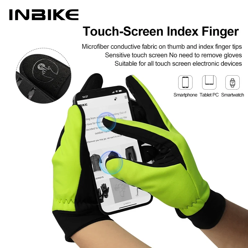 Winter Cycling Gloves Warm Waterproof Touchscreen for Men Women UK