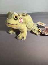 VINTAGE STEIFF FROGGY FROSCH GERMANY 092960 MOHAIR FROG NWT