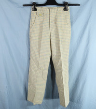 Vintage FARAH DRESS/GOLF PANTS Textured Plaid Twill BOOT CUT Boys/Youth 10 SLIM