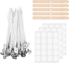 Candle Wicks for Making Candles, 100 Pcs 15cm Cotton Pre Waxed Candle Wicks wit