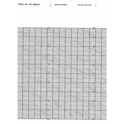 GRAPHIC CONTROLS YOK B9855AY Fanfold Paper Strip Chart, , 1 pkg 5MEZ1
