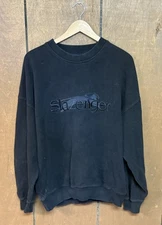 VINTAGE Slazenger Sweatshirt Adult Size Large Black Ryder Cup Patch Mens 90s