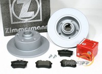 Zimmermann Bremsscheiben Ø 245 Mm + BremsbeläGe Hinten FüR Audi A4 [B5]