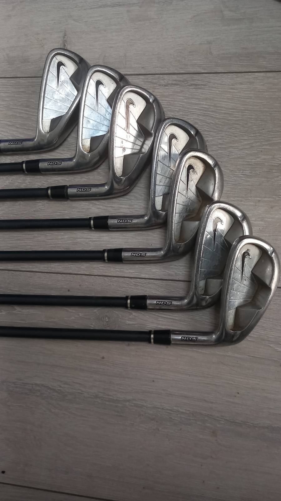 Nike NDS IRONS 4 iron to PW. Graphite shafts. Good condition - rarely used