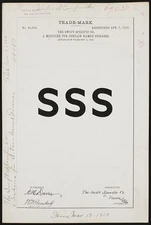 [ The Swift Specific Co. for S S S brand A Medicine For Certain Named Diseases]