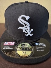 Chicago White Sox New Era 59Fifty Cool Base Fitted Cap Hat Size 7 5/8 New Tags