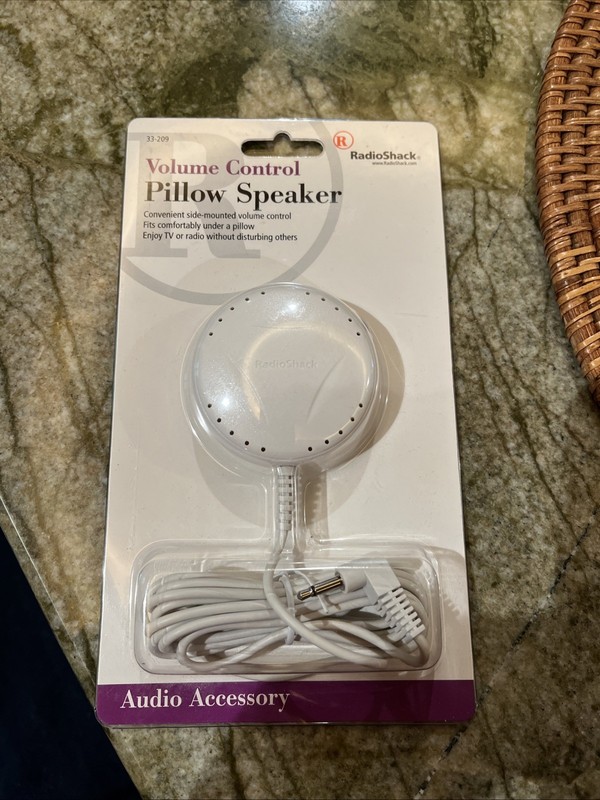 New! Never Used. Radio Shack 33-209 Pillow Speaker – Volume Control