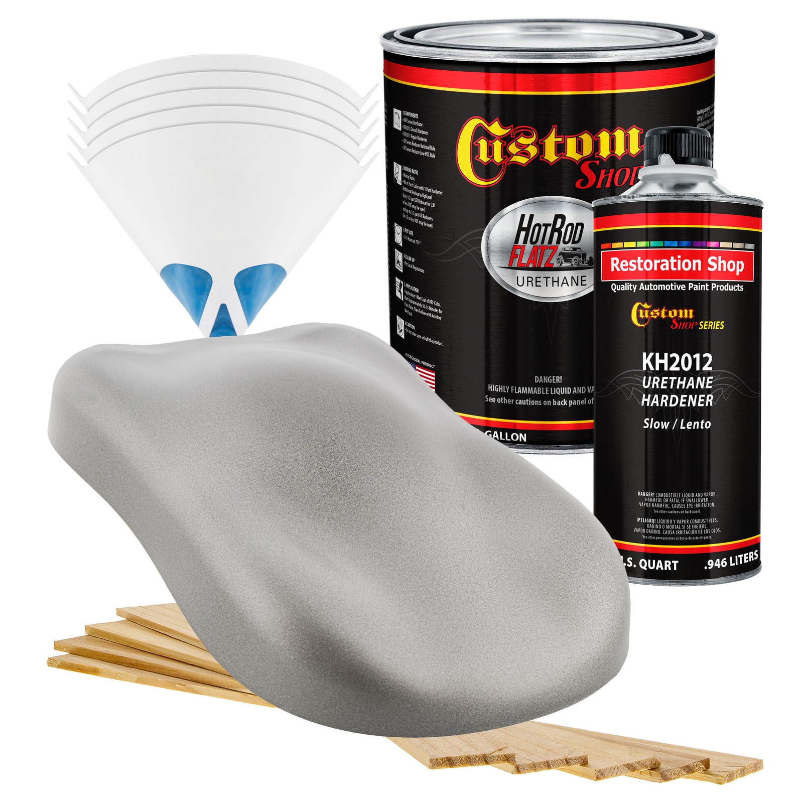 HOT ROD FLATZ Brilliant Silver Firemist Gallon Urethane Auto Paint Kit