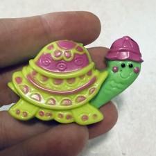 Vintage 1974 AVON Myrtle Turtle Green Pink Fr...