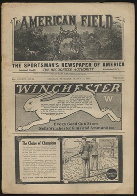 AMERICAN FIELD hunting fishing dogs shooting meets field trials 3/23 1918