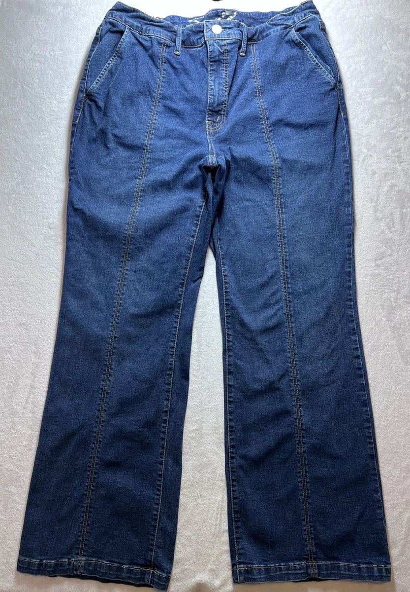 Seven7 Plus Size Flare High Rise Pull on Jeans MSRP $89