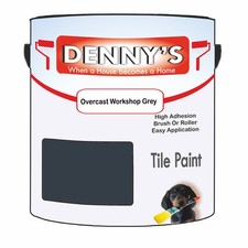 Dennys Tile Kitchen Tile Paint - Overcast Workshop Grey