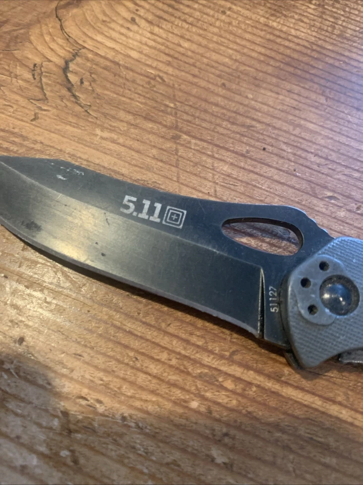 5.11 Tactical Alpha Folding Pocket Knife 51127 Plain Edge Blade 1214 Grade C - Image 2 of 4