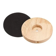  Wooden Lamp Base, 1 Pack Circular Solid Wooden Base Wood Desk Lamp Stand 150mm