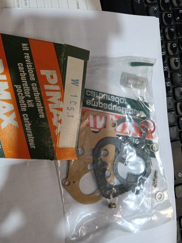 W105/91 KIT REVISIONE CARBURATORE FIAT 500 D CARBURATORE WEBER 26 IBM 4-5 - Foto 4 di 4