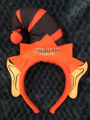 Auburn University Tigers Elf Barrette Hat w/ Ears Christmas Adult or Youth Cap 