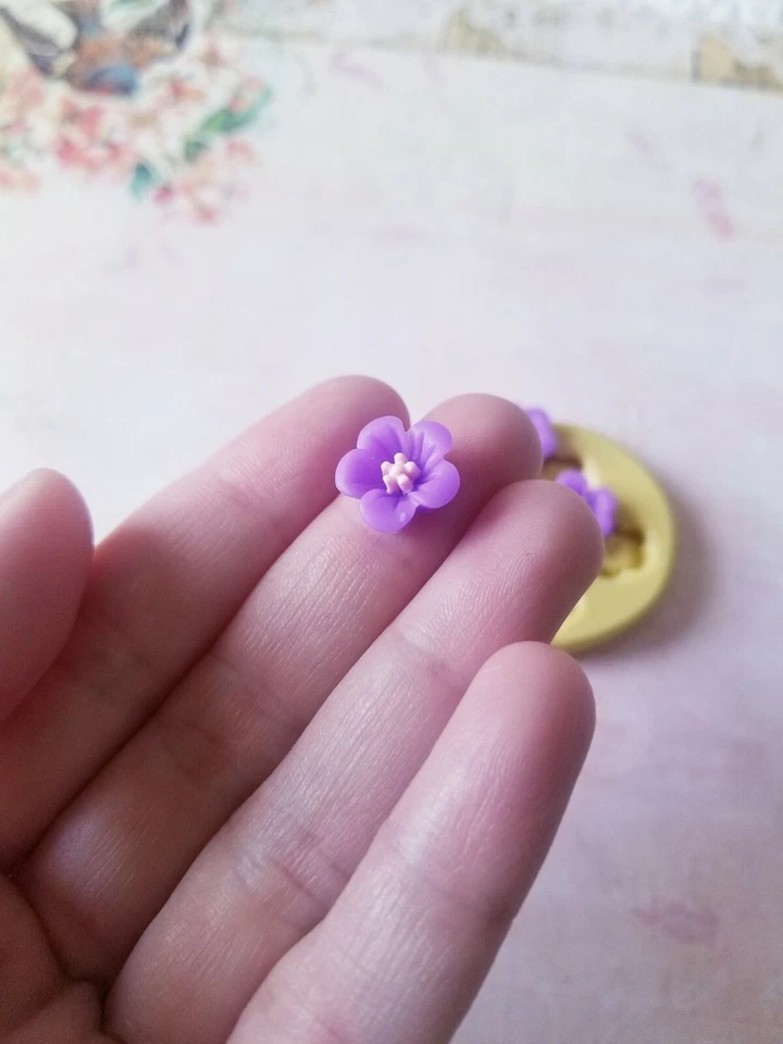 Sakura Molde Fondant Chocolate Polímero Arcilla Mini Flor Molde Cerezo Flor Foto 3 de 3