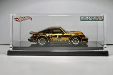 Hot Wheels Porsche 934 Turbo RSR Gold CUSTOM With Display Case