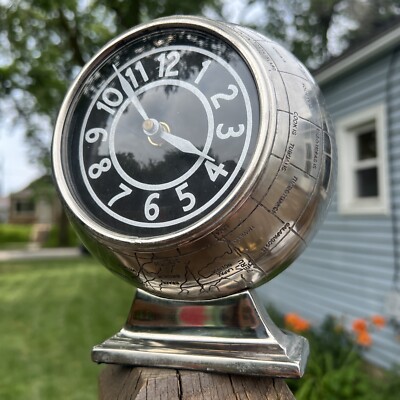 Vtg Z GALLERIE Titan Table Clock All The Time in The World