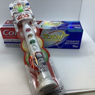 Firefly Toothbrush Star Wars Ready, Plus 1 Tube Of Colgate Advanced Whitening.