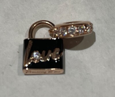 Authentic Pandora Rose Gold Love Padlock Dangle Charm 782508C01 New | eBay