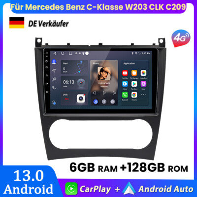 Für Mercedes Benz C-Klasse W203 CLK C209 Carplay 6+128G 8-Kern Autoradio 4G WIFI