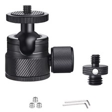 Mini Ball Head CNC Machining Tripod Ball Head 3/8" Mount Ball Head Load 6.6lbs