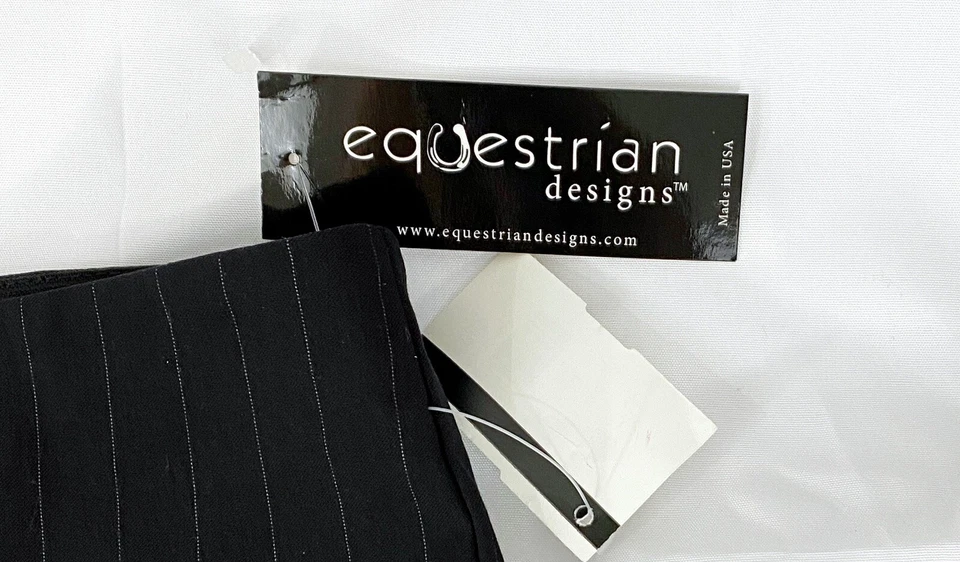 Pantalones de pierna recta a rayas negras para mujer Equestrian Designs 30/29 Foto 4 de 4