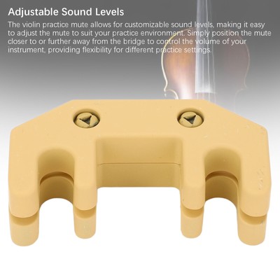 Violin Practice Mute Rubber Coating Aluminium Alloy Viola Fiddle Silencer Fü DBO
