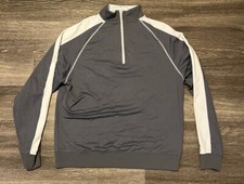 Footjoy Sweater Mens Medium Gray 1/4 Zip Long Sleeve Pullover Golf