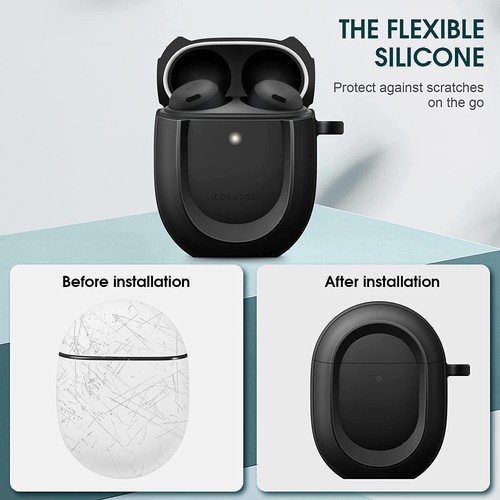 Case Cover for Google Pixel Buds Pro (2022) Rugged Shield Protective Skin - Picture 3 of 11