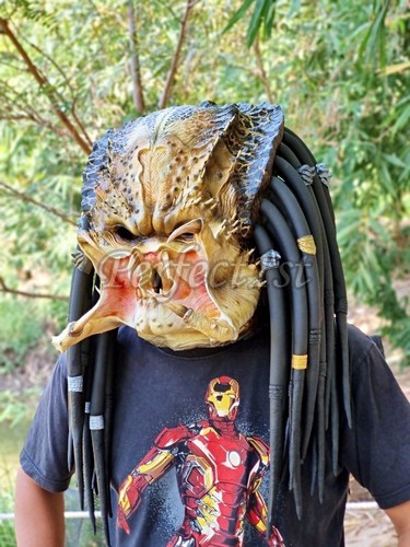 1:1 Rage Brutal Elder Predator Replica Maske Latex Helm Cosplay Kostüm - Bild 5 von 8