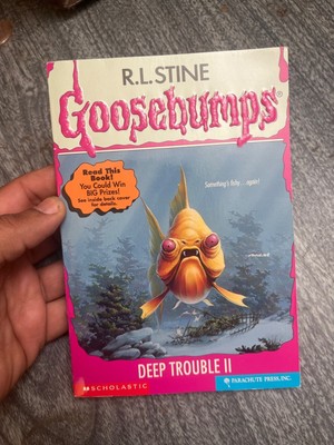 Goosebumps #58 Deep Trouble II 2 w/bookmark cards ~ 1st print ~ Stine