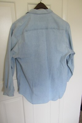 Chemise Pepe Jeanswear Brodée "Marche à Londres" - Taille L - Bleu - Occasion Très Bon état