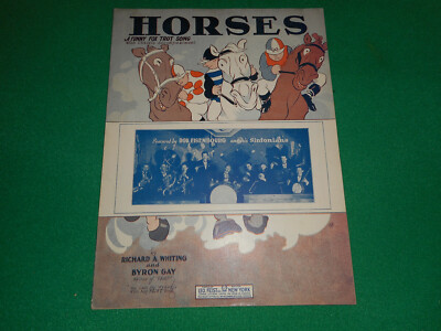 Horses a funny fox trot song 1926 Dok Eisenbourg and his Sinfonians sheet music