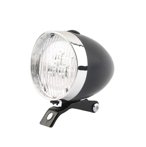 Vintage Classical Chrome Bike Bicycle LED Headlight Retro Front Light Head Lamp - Picture 3 of 16