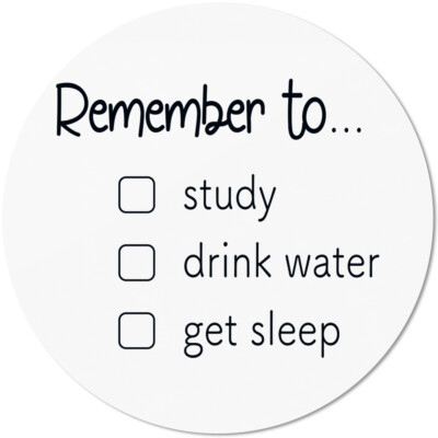 Remember to study drink water get sleep 10501002084