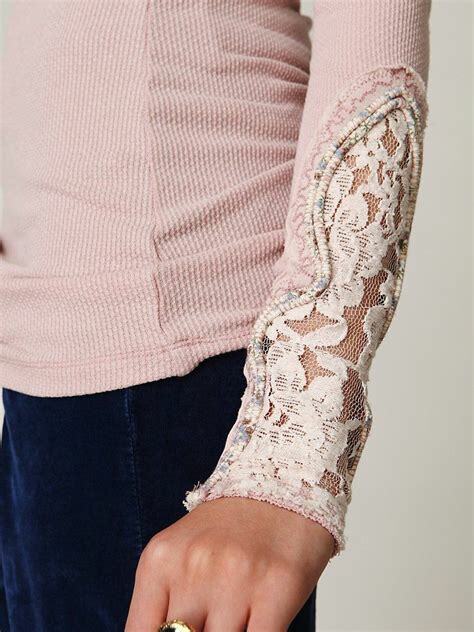 Free People Crafty Cuff Thermal Top M Washed Pink NWT! | eBay