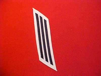 US Navy - EM Hashmarks - Female - 3 stripe (12 Years) White CNT  5 1/4''