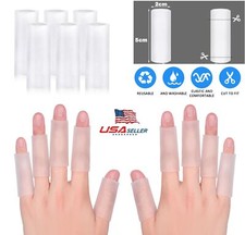 20  Silicone Gel Finger Sleeve Protectors Finger Sleeve Cushions  Protect USA