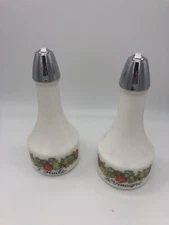 Vintage Pair Gemco Corning Ware SPICE OF LIFE Vinegar & Oil Cruets French EUC
