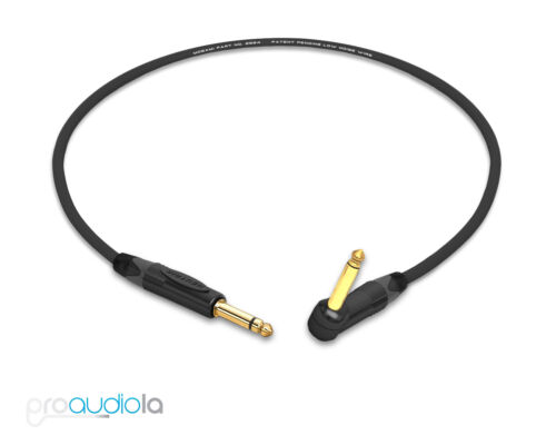 Mogami 2524 Instrument Cable | Neutrik Gold Straight TS to 90° | 2 ft. | 2 Feet - Picture 1 of 1