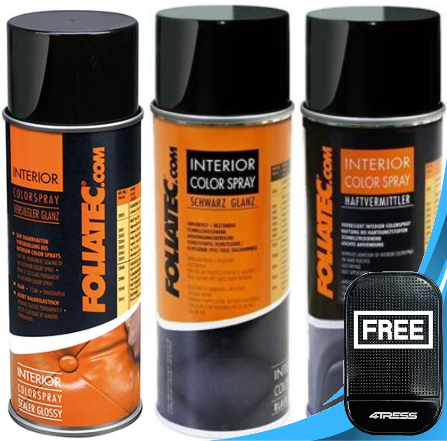 Gloss Black Interior Paint Primer / Sealer Spray for Car Dashboard Plastic. +M