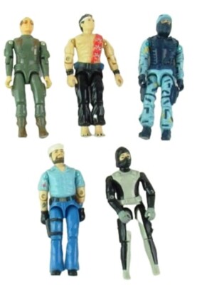 GI Joe Grunt V1 Shipwreck Shockwave V1 Torpedo Quick Kick Action Figures 1980s