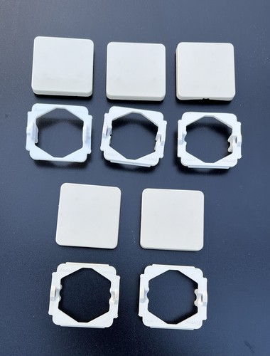 Berker Modul 2 Wippe 21812 cremeweiß glänzend mit Befestigungs-Ring 21816 weiß - Bild 3 von 7